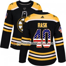 Boston Bruins Hockeydrakt Tuukka Rask 40 2017-2018 USA Flag Fashion Svart Adidas Authentic - Dame